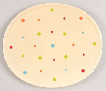 Polka Dot Cream Trivet for Figural Oval Baker