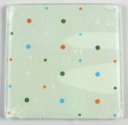 Polka Dot Cream Glass Trivet for 7" Square Baker by Temp-Tations