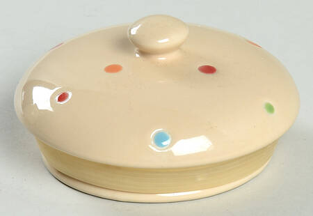 Polka Dot Cream Lid for Medium Canister