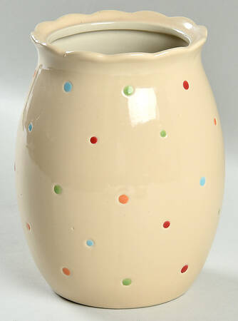 Polka Dot Cream Large Canister No Lid