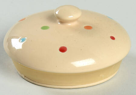 Polka Dot Cream Lid for Large Canister