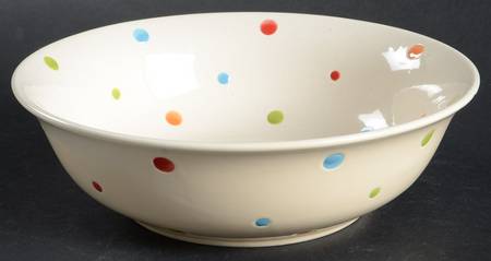 Polka Dot Cream Soup/Cereal Bowl