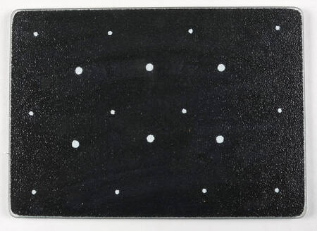 Polka Dot Black Glass Trivet for 13" Rectangular Baker