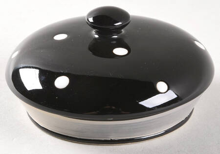 Polka Dot Black Lid for Medium Canister