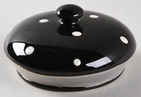 Polka Dot Black Lid for Large Canister
