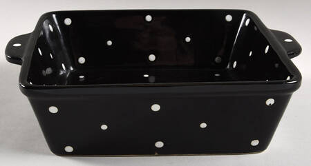 Polka Dot Black 8" Square Baker by Temp-Tations