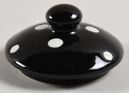 Polka Dot Black Lid for Sugar Bowl