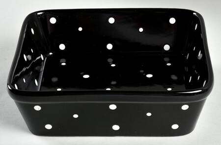 Polka Dot Black 9" Square Baker by Temp-Tations