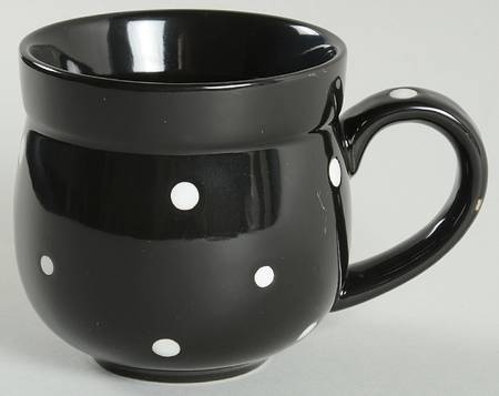 Polka Dot Black Mug