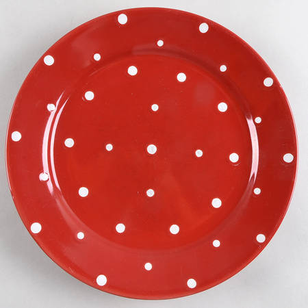 Polka Dot Red Dinner Plate