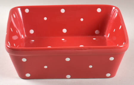 Polka Dot Red 8" Square Baker