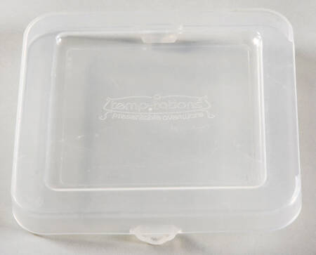Polka Dot Red Plastic Lid for Individual Square Baker