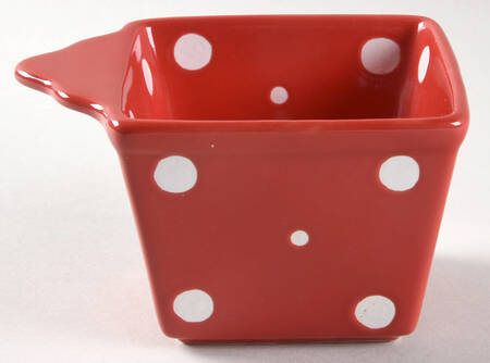 Polka Dot Red Individual Square Baker