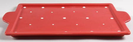 Polka Dot Red 15" Rectangular Lid-It (Trivet, Tray, Baker Lid)
