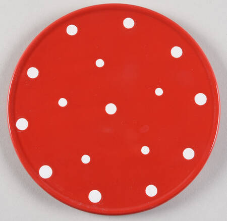 Polka Dot Red 7" Round Baker Trivet