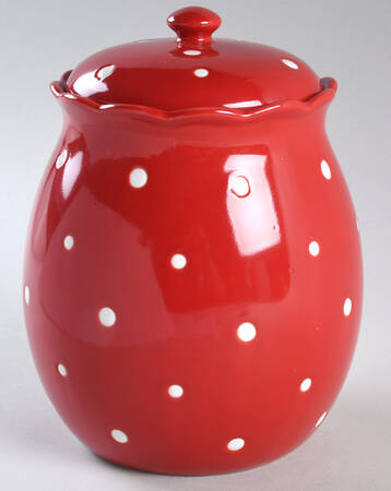Polka Dot Red Medium Canister & Lid