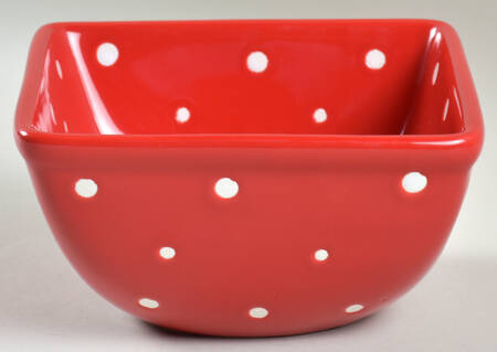 Polka Dot Red 6" Square Mixing Bowl