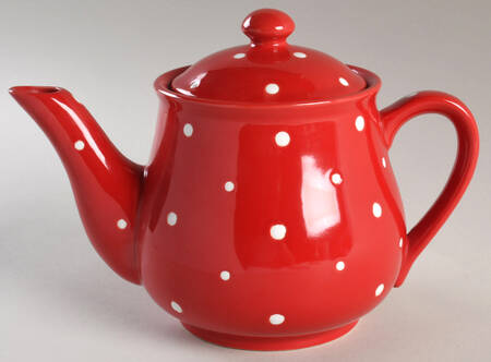Polka Dot Red Teapot & Lid