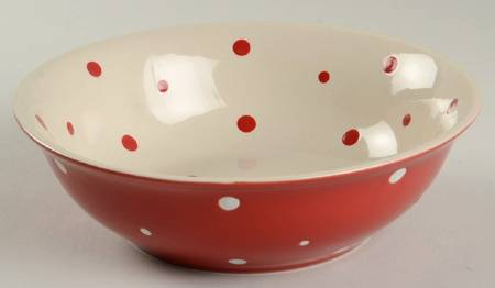 Polka Dot Red Soup/Cereal Bowl