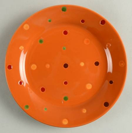 Polka Dot Spice Salad Plate