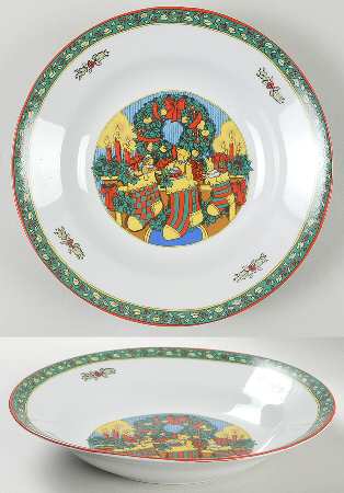 Christmas Memories Rim Soup Bowl