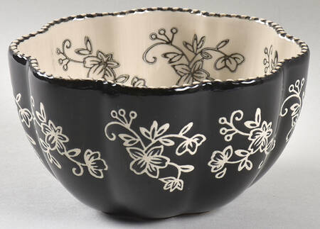 Floral Lace Black 5" Nesting Bowl