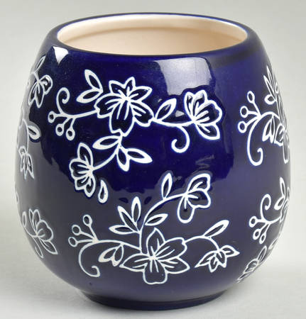 Floral Lace-Blue Get A Grip Cup by Temp-Tations