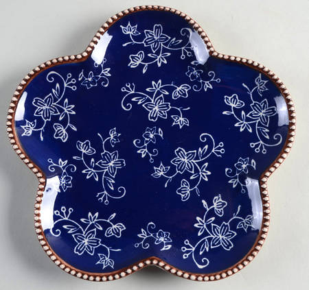 Floral Lace-Blue Tray for Soup Mug & Sandwich Set