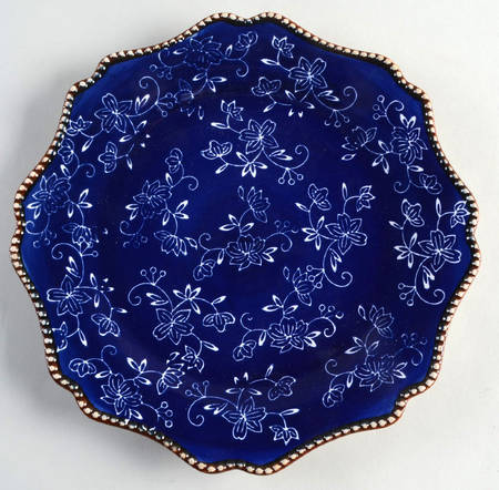 Floral Lace-Blue Dinner Plate
