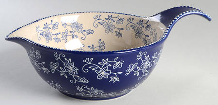 Floral Lace-Blue Batter Bowl