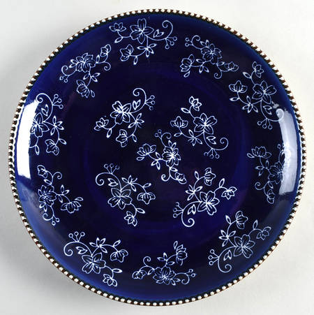 Floral Lace-Blue Dinner Plate