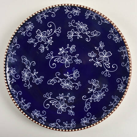 Floral Lace-Blue Dinner Plate