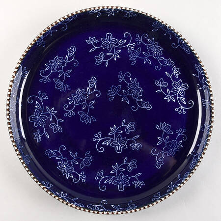 Floral Lace-Blue Deep Dinner Plate