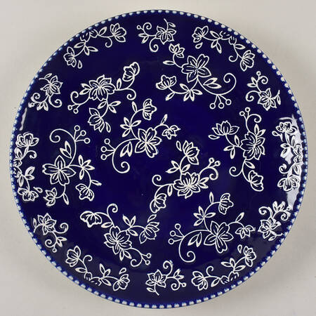 Floral Lace-Blue Dinner Plate