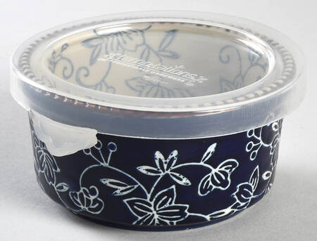 Floral Lace-Blue Ramekin & Plastic Lid