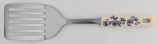 Floral Lace-Blue Metal Spatula by Temp-Tations