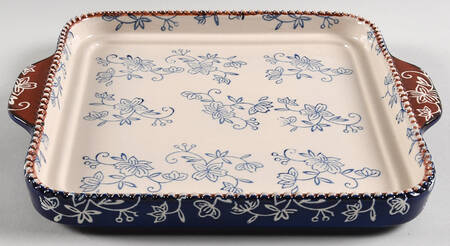 Floral Lace-Blue 10" Square Tray