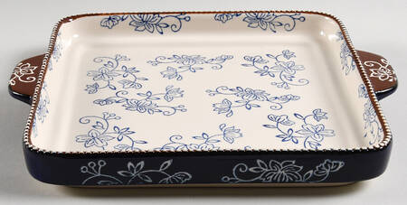 Floral Lace-Blue Lid-It for 9" Square Baker
