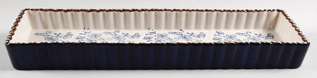 Floral Lace-Blue 14" Rectangular Tray