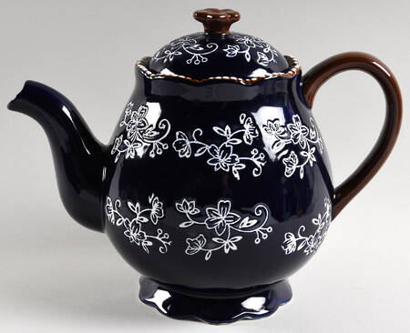 Floral Lace-Blue Teapot & Lid