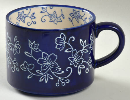 Floral Lace-Blue Stackable Mug