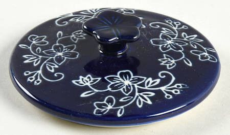 Floral Lace-Blue Lid for Mug
