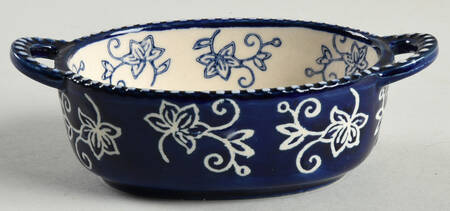 Floral Lace-Blue Individual Dip Dish by Temp-Tations