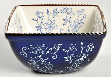 Floral Lace-Blue 6" Square Mixing Bowl