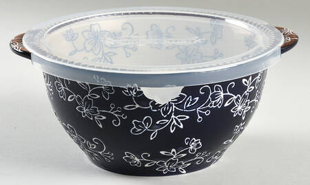 Floral Lace-Blue 8" Mixing Bowl & Plastic Lid (MB8 & MB8PL)