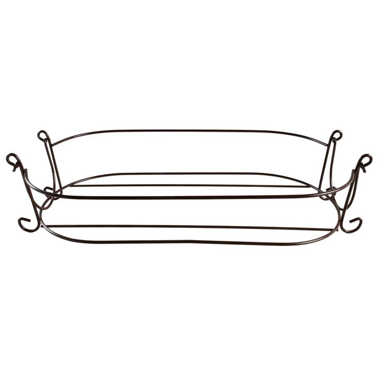 Floral Lace-Blue Metal Stand for 17" Squoval Tab Handled Baker by Temp-Tations