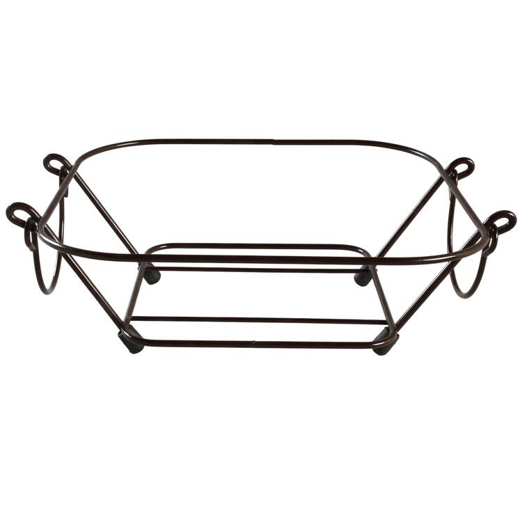 Floral Lace-Blue Metal Stand for 3 Qt Square Bake & Serve Bowl