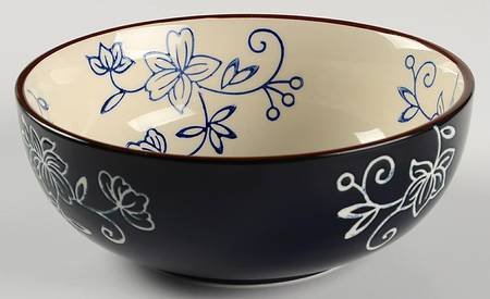 Floral Lace-Blue Soup/Cereal Bowl