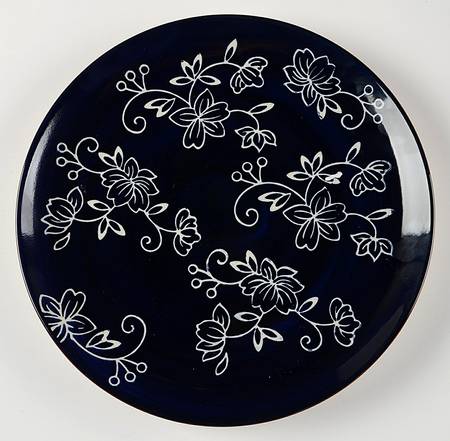 Floral Lace-Blue Dinner Plate by Temp-Tations