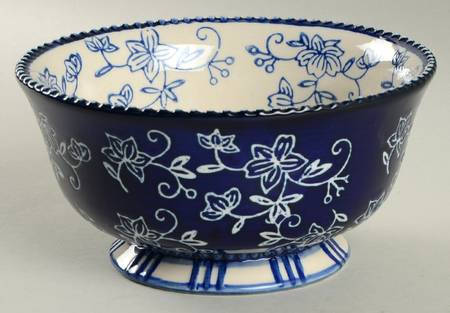 Floral Lace-Blue Soup/Cereal Bowl